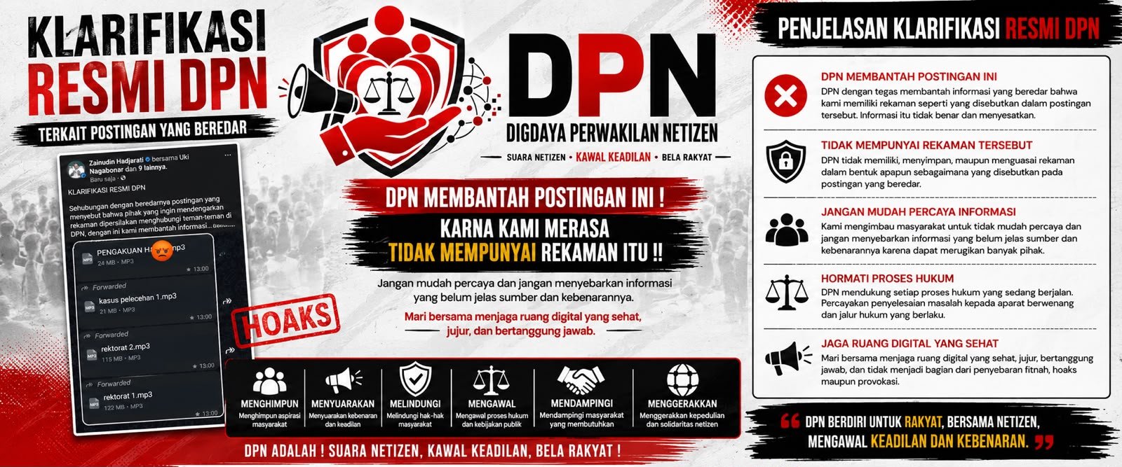 DPN Klarifikasi: Bantah Informasi Memiliki Rekaman Terkait Dugaan Kasus di Universitas Muhammadiyah Gorontalo