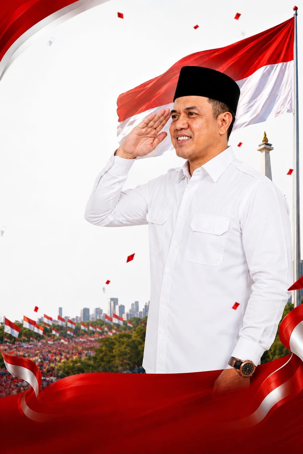 Semarakkan HUT ke-81 Republik Indonesia, Komut PLN Energi Gas Saiful Chaniago Ajak Seluruh Rakyat Kibarkan Merah Putih