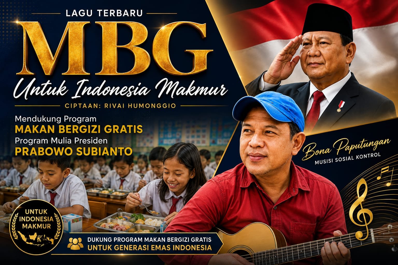 Menjelang HUT ke-81 RI, Bona Paputungan Kembali Suarakan Lagu MBG untuk Masa Depan Anak Bangsa