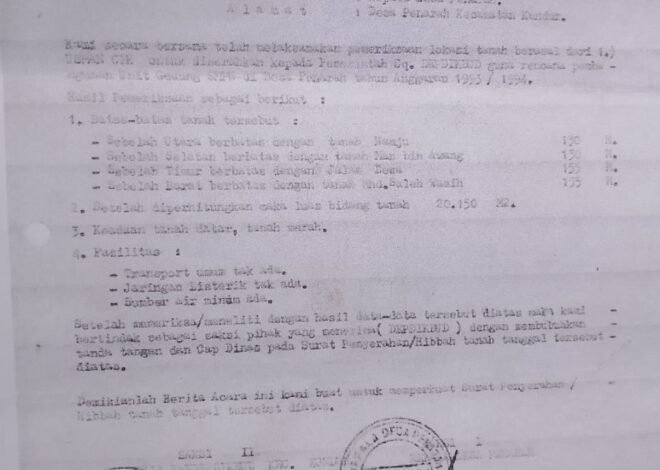 LAHAN SELUAS 112 HEKTARE DENGAN SEBANYAK  59 SURAT KETERANGAN KETERANGAN LAHAN (SPORADIK) DI DESA PENARAH BELAT KARIMUN-KEPRI: TIDAK DITEMUKAN BUKU REGISTRASINYA DI KANTOR DESA PENARAH.