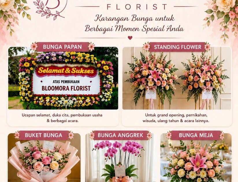 Dari Papan Ucapan Hingga Buket Spesial, Bloomora Florist Pilihan Tepat Anda