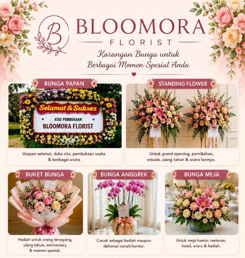 Dari Papan Ucapan Hingga Buket Spesial, Bloomora Florist Pilihan Tepat Anda